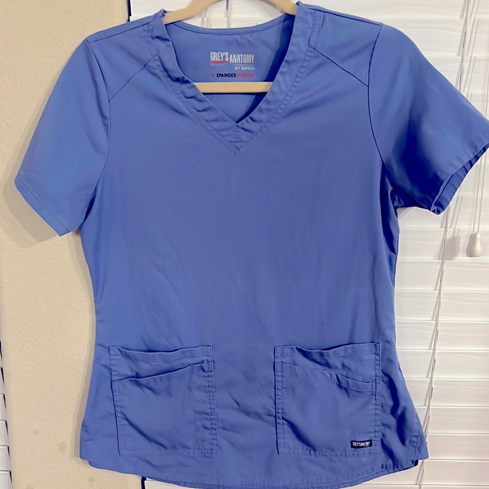 Grey’s Anatomy By Braco Scrub Top Women’s +Spandex Stretch Style GRST011 Size S